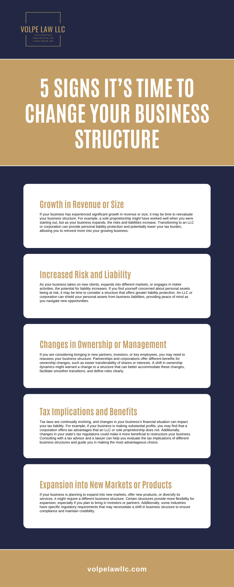 5 Signs It's Time To Change Your Business Structure Infographic